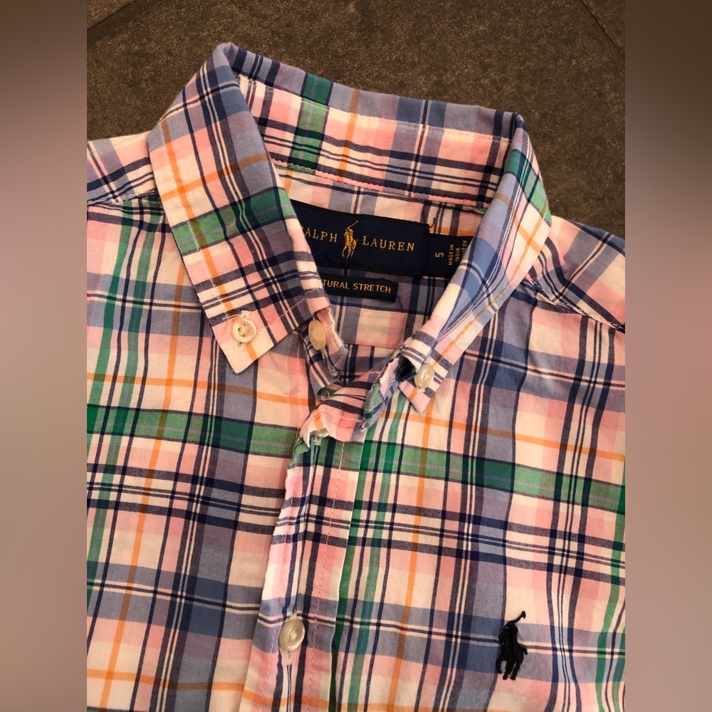 Boy’s Polo Ralph Lauren Button-down shirt in Madras Plaid (multi color)in Size 5 - Picture 2 of 4
